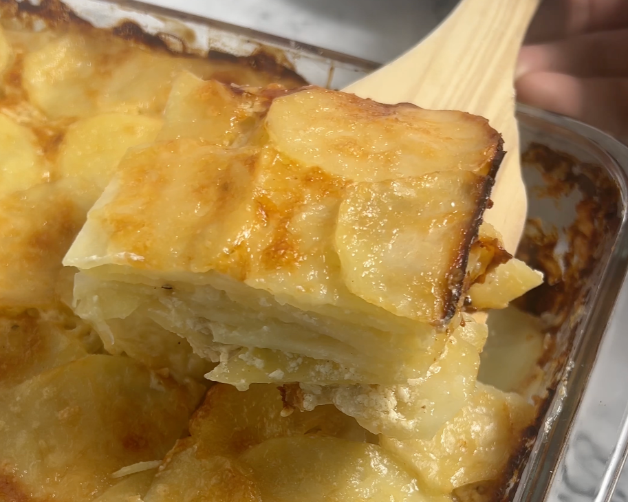 Mil hoja de Papa Gratinada
