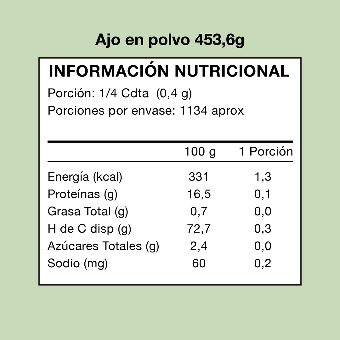 Ajo en Polvo Badia 453g