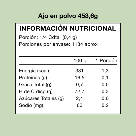 Ajo en Polvo Badia 453g