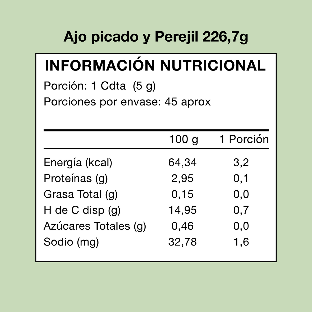 Ajo Picado y Perejil 226g