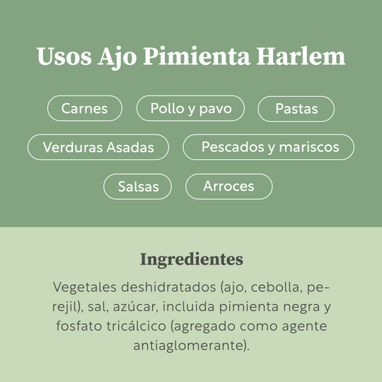 Pimienta Negra Harlem con Ajo granulado 170g