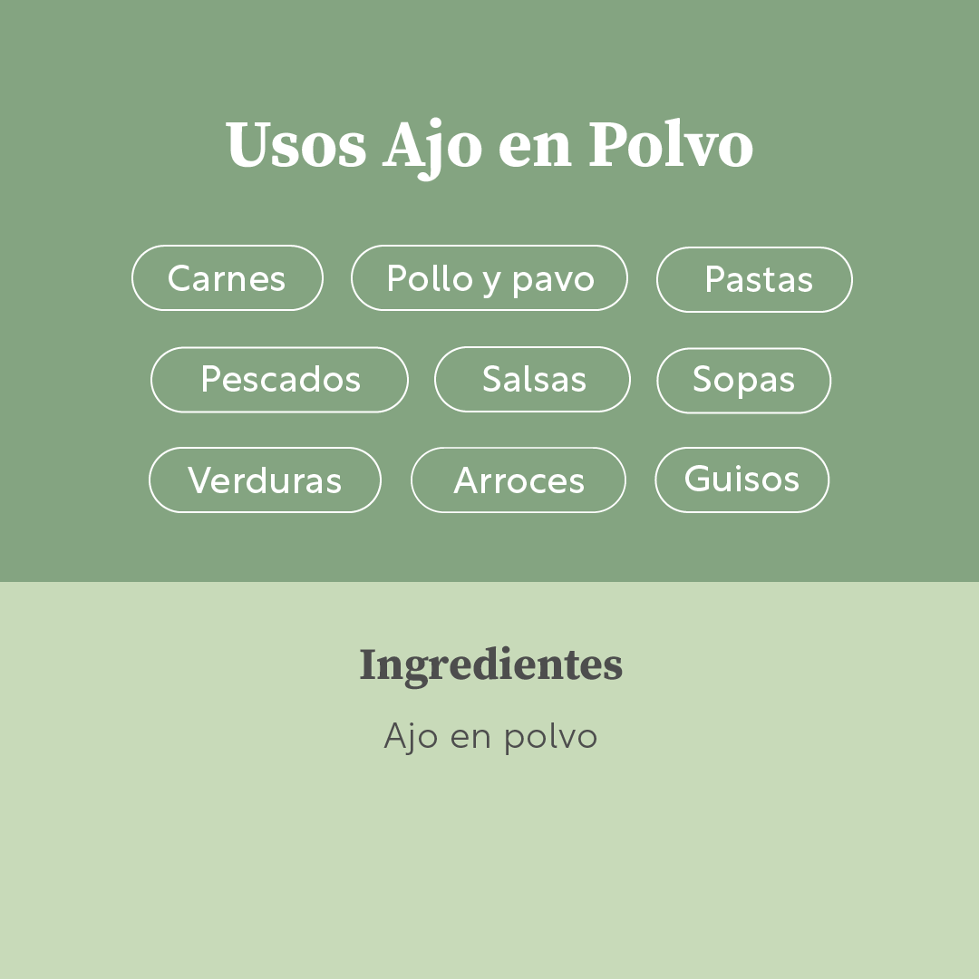 Ajo en Polvo Orgánico 85g